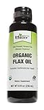 Heivy Organic Flax Oil, Source of Vegetarian Omega-3 6 9, Promotes Cardiovascular, Skin Health and Weight Loss, Flaxseed Oil Liquid Cold Pressed & Hexane Free, USDA , 8 Fl oz