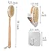 Dry Brushing Body Brush Skin Brush Natural Bristles with 16-Inch Detachable Wooden Handle, 100% Natural Boar Bristle Back Scrubber Exfoliating Brush Improves Skin Health