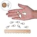 PandaHall Elite 10 Pcs Brass Heart Rhinestone Lobster Claw Clasps Cord End 25x13mm for Jewelry Making Finding Silver