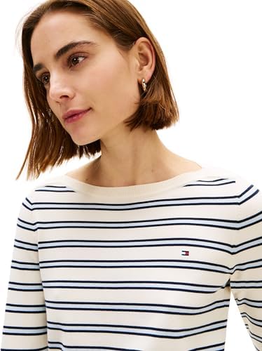 Ww0Ww40099 Pull en Jersey pour Femme, Beige, S