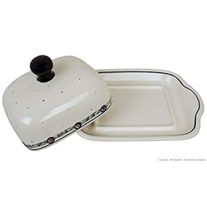 Original Bunzlauer Ceramic Butter Dish for 1 Piece Butter (250g) Design 114