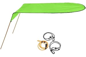 Kyak Canopy Sun Shade 125x110cm Ripstop Waterproof Oxford Cloth with Aluminum Rods for Kayak Canoe Protection Compact Folding