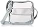 Event Stadium Approved Clear Messenger Bag Clear Shoulder Bag, Gray, Size Medium