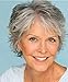 Royalfirst Short Curly Wigs for Women Silver Gray White Hair Wigs Heat Resistant Synthetic with Wig Cap