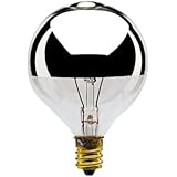 Bulbrite 40G16HM 40-Watt Incandescent Half Chrome G16.5 Globe, Candelabra Base [Pack of 6]