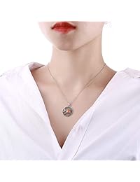 TRENSYGO - Collar de luna, collar de luna creciente para mujer, gargantilla de luna, collar de luna de oro, collar de luna de plata de ley, collar de fase lunar, collar de luna
