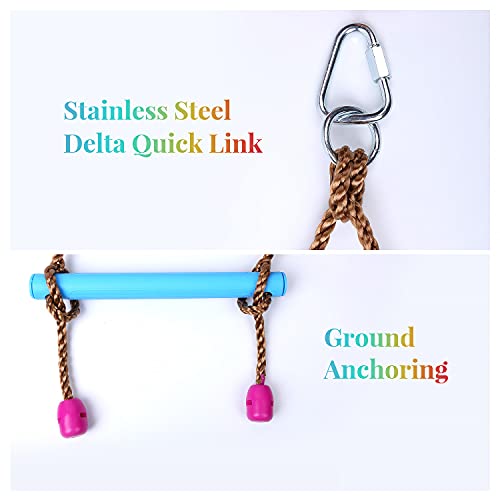 BIGLUFU Ladder Climbing Rope for Kids, Playground Sewing Accessories, 6