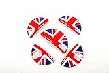 LVBAO Interior Door + Glove Storage Box Handle Cover Caps for Mini Cooper JCW ONE S R60 Countryman (R60 Countryman, Union Jack Red)