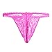 YiZYiF Men's Flower Pattern Lace Thong Underwear Bikini Panties (X-Large, Rose)