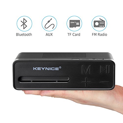 Tnso Kn S4000 Bk Keynice Portable Bluetooth Speaker With Phone Dock S4000 4w Dual Driver Portable Wireless Audio With Tf Card Slot Hands Free Fm Aux Function Hd Sound Bass Black 24 Buy Online