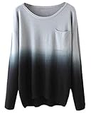 Urban CoCo Women's Fashion Gradient Ramp Pullover Sweater