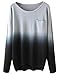 Urban CoCo Women's Fashion Gradient Ramp Pullover Sweater