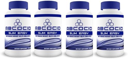 4 bottles Abcocid Slim Easy with raspberry ketone, green tea fucoxanthin, vitamin b12