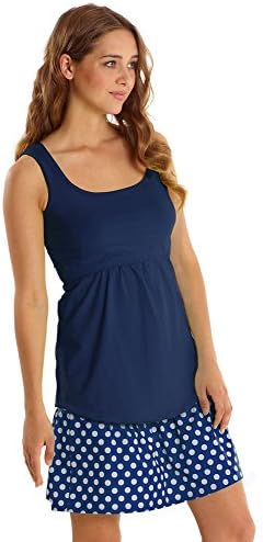 Mothers en Vogue Avery Must-Have U-Neck Organic Nursing Tank - M - India Ink