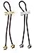 Pulleez Sliding Ponytail Holder, Silver Paw Metal Charms - Black Elastic Hair Tie Bracelet