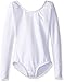 Capezio Little Girls' Team Basics Long Sleeve Leotard,White,S (4-6)