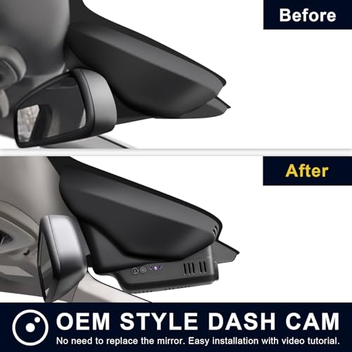 MANGOAL Dashcam 4K+1080P Front and Rear, OEM Look Dash CAM Car, Customized for Volvo XC60 2013 2014 2015 2016 2017 (Model A), T5 T6 Gen 1 Facelift Accessories, 128GB Card