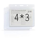 3 Pack CDC Vaccination Card Protector 4X3 in Immunization Record Vaccine Card Ho