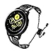 VIGOSS Metal Bracelet Compatible with Galaxy 42mm Watch Bands/Galaxy Watch Active 40mm Band Black Women 20mm Stainless Steel Bangle for Samsung Galaxy Watch 42mm R810/Galaxy Watch Active 40mm R500