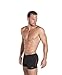 Speedo Men's Endurance+ Polyester Solid Square Leg Swimsuit for Men (Black/Lava Red, 40) by Yogi Sports