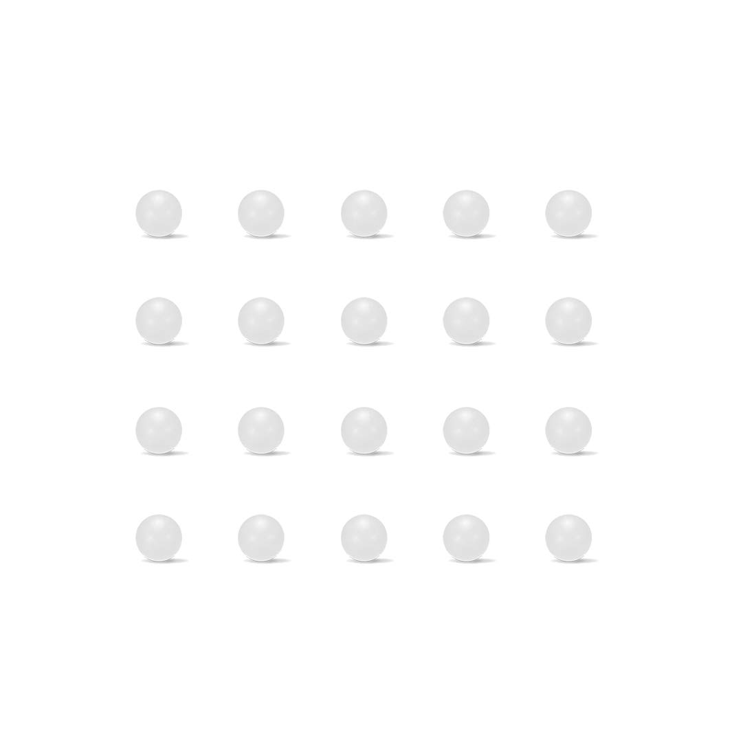 sourcing map 100pcs 8mm PP Solid Plastic Balls, Precision Bearing Ball, Mini Plastic Balls