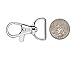 Swivel Clasps Lanyard Snap Hook Lobster Claw Clasp,with 1 inch inner width D ring,Pack of 60