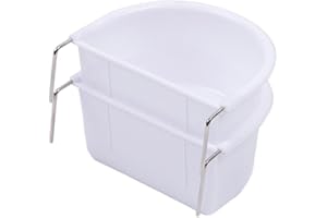 ＫＬＫＣＭＳ 2Pcs Bird Feeding Dish Sturdy Hanging Feeding Bowl Easy to Install Bird Food Tray Bird Cage Accessories for Conures Lovebirds, 10.9cmx9.8cmx5.4cm, Optional