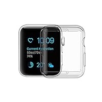 Toosunny Apple Watch Series 1 Case, iphone Watch 1 TPU Screen Protector All-around Protective 0.3mm Hd Clear Ultra-thin Cover (for Apple Watch Series 1 38mm)