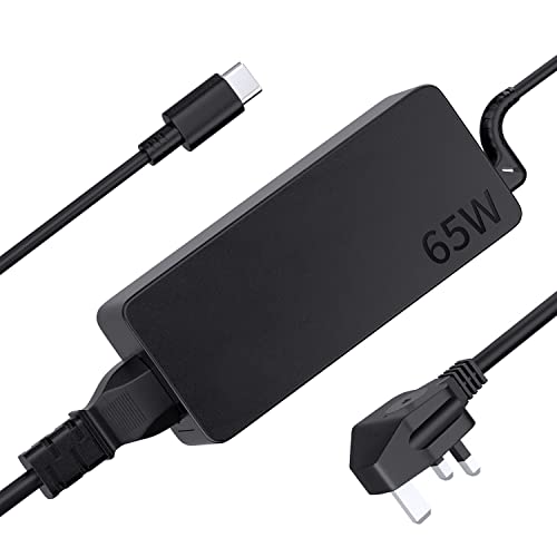 65W USB-C Laptop Charger for Lenovo ThinkPad X1 T14 T15 T480 T480s T490 T490s T580 X13 X280 X380 E14 E15 E480 E490 Lenovo Yoga 720 910 Chromebook C330 S330 100e 300e and Others Type C Power Adapter1