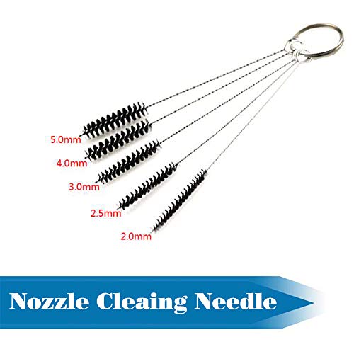 Fy-Light 4 Set Airbrush Cleaning kit Spray Gun Wash Cleaning Tool Kit Cleaner Set with Glass Pot, Stainless Steel Holder, Needle and Brush Accessories