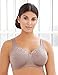 Glamorise Women's Full Figure ComfortLift Rose Lace Wirefree Support Bra #1104
