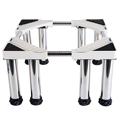 JXWANG Washing Machine Pedestal Universal, Pedestal for Refrigerator,Heightening Home Heavy-Duty Adjustable Squared Washing Machine Base,24-28cm-8(Fixed-Foot)
