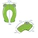 Travel Portable Folding Potty Training Toilet Seat Cover, Non Slip Silicone Pads, Suitable for Kids Baby Boys and Girls (Green)