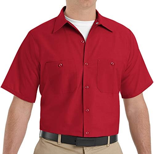 Amazon.com: Red Kap mens Short Sleeve Wrinkle-Resistant Cotton