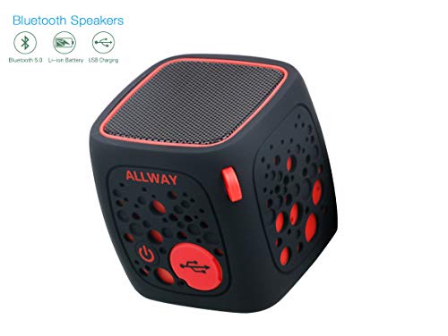 Mini Bluetooth Speakers,ALLWAY Portable Wireless Bluetooth Speakers with Loud Stereo Sound,TF Card Port,164 Feet Bluetooth 5.0 Range,Rich bass for Laptop,MacBook Pro,iPhone,MP4,Echo,Car,TV and More