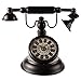 Lily's Home Old Fashioned Rotary Telephone Clock, Makes ann Excellent Accent Piece for Any Room, Black