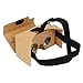CreateGreat 3D VR Google Cardboard Kit V2.0(34MM Dia. Lenses) with Adjustable Headstrap,Virtual Reality Headsets Compatible with Android & Apple Smartphone,Fit for 3.5-6inch Screen - Natural