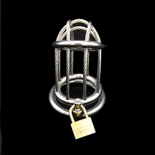 DZB Easy to Clean and Disassemble Chastity Device,Men's Metal Stainless Steel Chastity Lock Cb6000 P》Enis Lock T-Shirt (Size : 50mm)