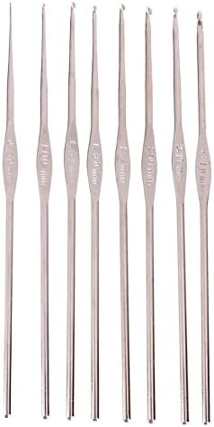 Crochet Hooks Needles Knitting,Awakingdemi 8pcs Mixed Lace Knitting Needles Metal Hook Crochet Template Kit