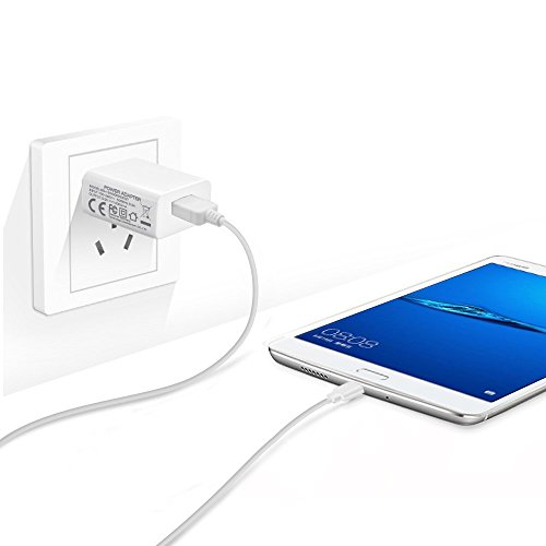 BSSPOWER 5V USB Wall Charger Power adapter for Amazon Fire Tablets and Kindle eReaders, HTC One M8 / LG / G3, iPhone 7 / 7Plus / 6 / 6s, Samsung Galaxy S5 / S4 / S3 / Note 4 / Note 2 (2 Pack)