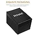 HOWK Men's Stopwatch with Date Analog Black Luminous Dial Stainless Steel Case and Leather Band