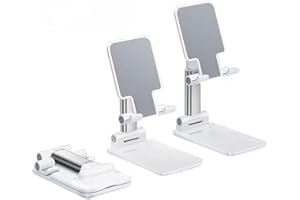 Mobile Phone Holder Table Tablet PC Desktop Holder Lifting and Folding Multi-Function (White)