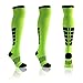 X31 Sports Over The Knee Compression Socks 15-20 mmHg Womens & Mens Thigh High Stockings 1 Pair (Large, Green)