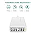 USB Charger RAVPower 60W 12A 6-Port Desktop USB Charging Station with iSmart Multiple Port, Compatible iPhone Xs Max XR X 8 7 Plus, iPad Pro Air Mini, Galaxy S9 S8 S7 Edge, Tablet and More (White)