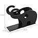 MyGift Metal Black Napkin Holder for Table with Elephant Cutout Design, Tabletop Cocktail Napkin Holder
