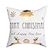 BLEUM CADE Christmas Bronzing Pillow Cover Merry Christmas Throw Pillow Case Elk Christmas Tree Throw Pillow Case Modern Cushion Cover Square Pillowcase Decoration Christmas Sofa Bed Chair Car