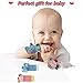 Daisy Baby Rattle Toy, Animal Wrists Rattle & Foot Finder Socks Toy Gift Set, Baby Foot Rattle Organic Cotton Socks for Infant and Toddler - Elephant and Pig (4 Pieces)