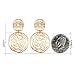 XZP Hollow Out Flower Pendant Women Large Drop Earring 14k Gold Plated Fashion Filigree Jewelry Metal Dangle Earring(Gold)