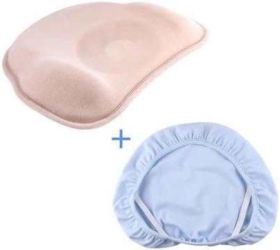Newborn Baby Memory Foam Pillow - Soft Protective Positioner Infant Pillow - Organic Cotton Shell,100% Cotton Pillowcase,a Good Sleeping Assistant for Baby! (blue)