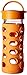 Lifefactory 22-Ounce BPA-Free Glass Water Bottle with Leakproof Cap and Silicone Sleeve, Orange
